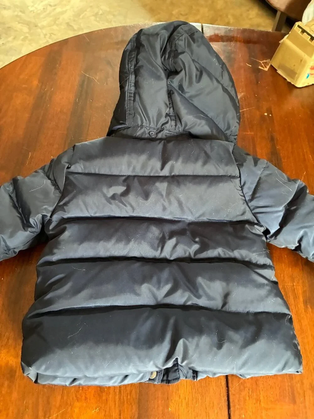 Baby Gap Girl Puffer Hooded Navy Jacket Coat  12-18 M